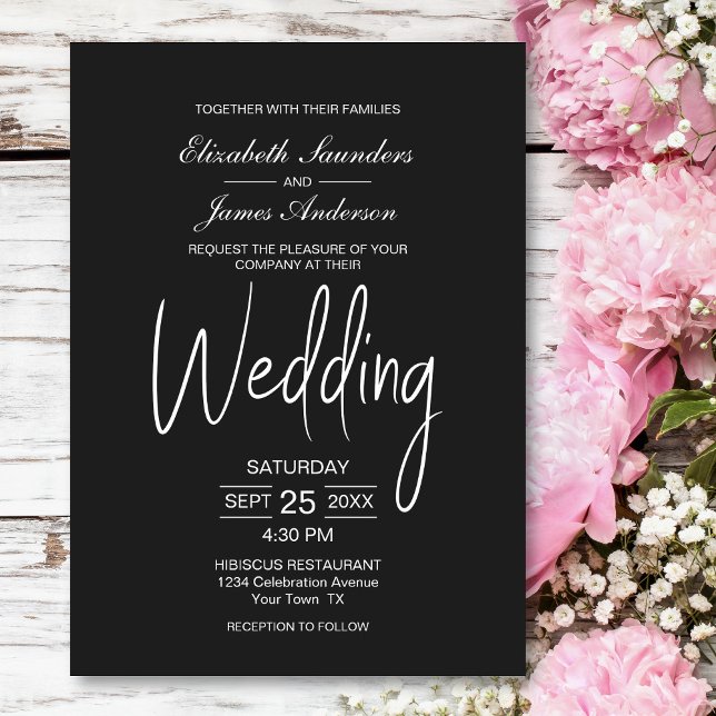 Convite Casamento de Cinzas Elegante Minimalista (Criador carregado)