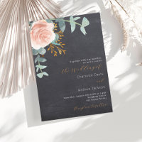 Casamento de cinzas florais de rosa de pranchas