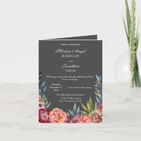 Casamento de Cinzas Tropicais Elegante Dobrada