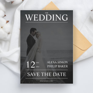 Convite Casamento de cobrir da revista fotográfica moderna