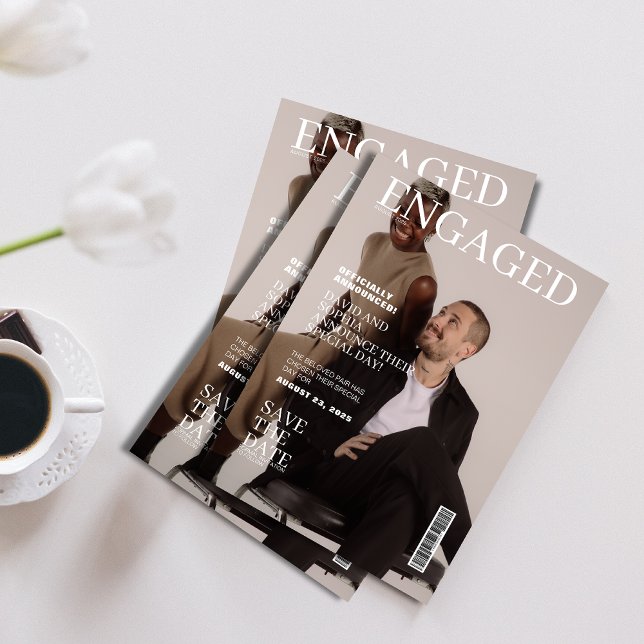 Convite Casamento de cobrir da Revista Fotográfica salvar  (Criador carregado)