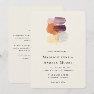 Convite Casamento de Código QR All-in-One do Elegant Fall 