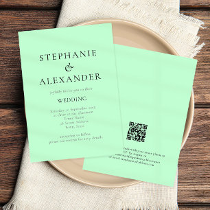 Convite Casamento de Código QR da Casa de Moeda de Texto M