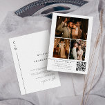 Convite Casamento de Código QR de Colagem de Foto Contempo<br><div class="desc">Convite de Casamento de Código QR para Colagem de Fotos Contemporânea</div>