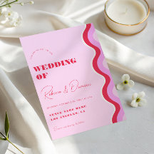 Casamento de Código QR de Foto Vermelha e Cor-de-R