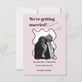 Convite Casamento de Código QR de Fotografia Retroativa Mo