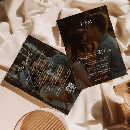 Convite Casamento de Código QR de Sobreposição de Script d