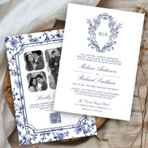 Casamento de Código QR do Crest de Chinoiserie Bra