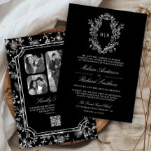 Casamento de Código QR do Crest de Chinoiserie Pre