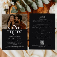 Casamento de Código QR do Monograma Elegante Tudo