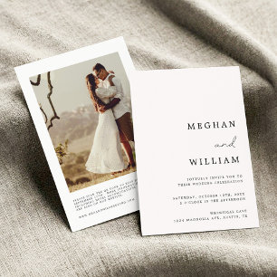 Convite Casamento de Código QR do Script de Caligrafia Ele