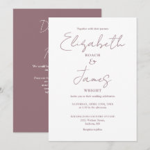 Casamento de Código QR do Script Mauve Simples Ele