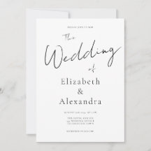 Casamento de Código QR Elegante de Script Minimali