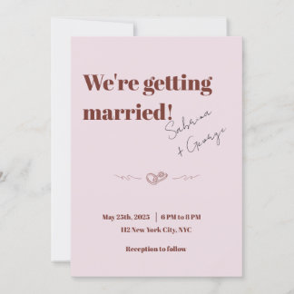 Convite Casamento de Código QR manuscrito elegante moderno