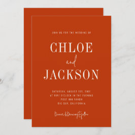 Convite Casamento de Código QR Personalizado Moderno Laran