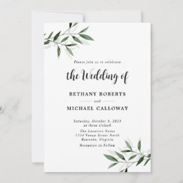 Convite Casamento de Código QR Todos em Um Eucalyptus Call