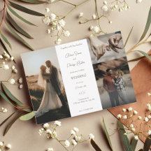 Casamento de colagem de fotos minimalista