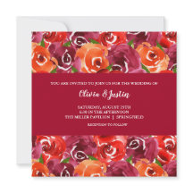 Casamento de Colagem Floral de Watercolor