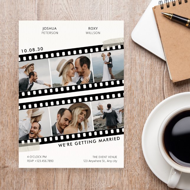 Convite Casamento de colagem fotográfica (Criador carregado)