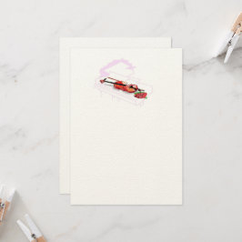 Convite Casamento de convite: Piano Violin com Rosa