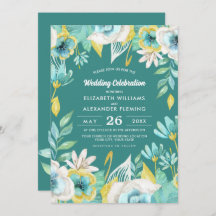 Casamento De Cor De Água Floral Amarela