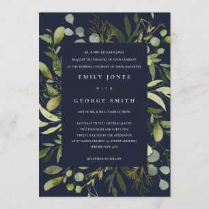 CONVITE CASAMENTO DE COR DE FOLHA VERDE DE MARINHO