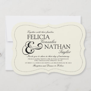 Convite Casamento de Cor do Bold Ampersand Sandstone