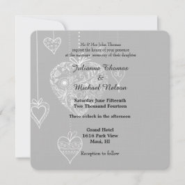 Convite Casamento de Corações Elegantes