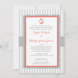Convite Casamento de Corais com Cinzas de Âncora
