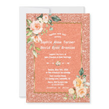 Casamento de Corais Vivos Modernos Flores Corais