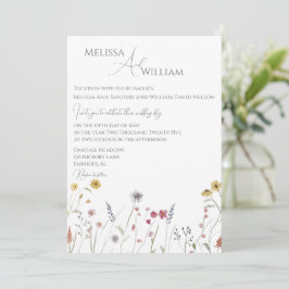 Convite Casamento de Cores Aquáticas com Quimologia Monogr