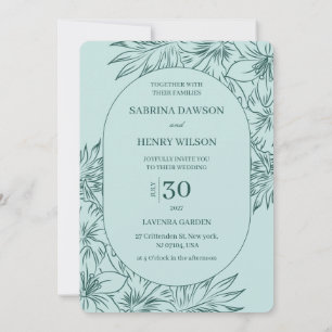 Convite Casamento de Cores Elegantes, Escuras e Claras