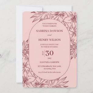 Convite Casamento de Cores Elegantes, Escuras e Claras