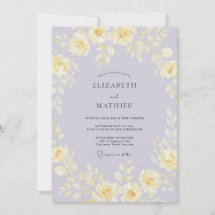 Convite Casamento de Coroa de Perpétua Boho Manteiga