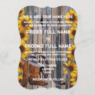 Convite Casamento de cowboy ao estilo russo do oeste