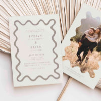 Casamento de Creme de Linha de Desenho de Mão Quir