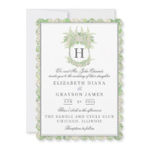 Casamento de Crest de Hydrangea Verde e Branca
