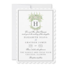 Casamento de Crest de Hydrangea Verde e Branca