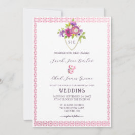 Convite Casamento de Crest de Mulberry
