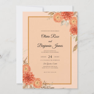 Convite Casamento de Dália Dourada