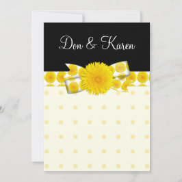 Convite Casamento de Dandelion Amarelo Springtime