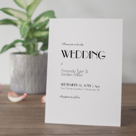 Convite Casamento de Deco Moderno Minimalista