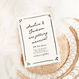 Convite Casamento De Desenho Da Mão