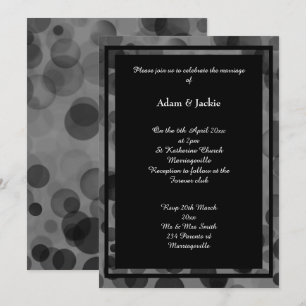 CONVITE CASAMENTO DE DESIGN DE CAMADA DE DE BOKEH PRETO