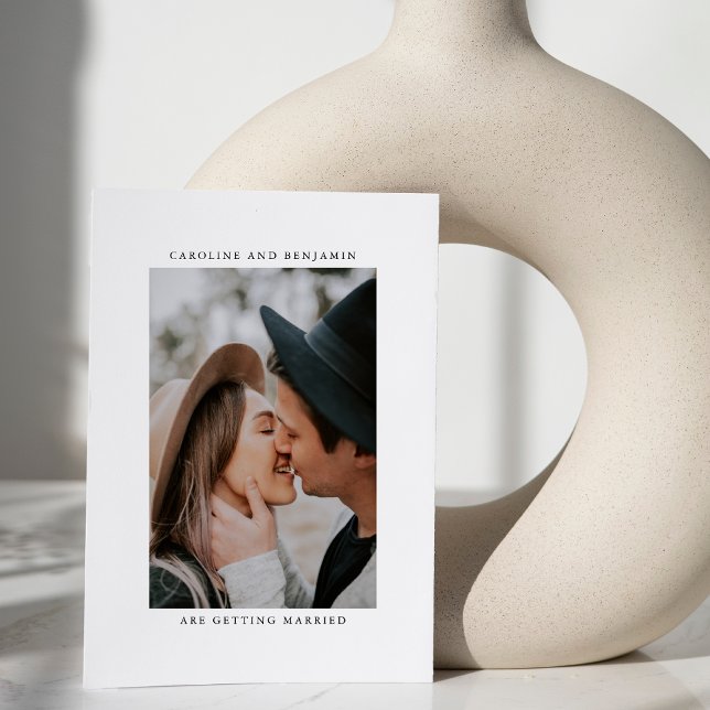 Convite Casamento de Design de Frente de Foto Moderna Mini (Criador carregado)