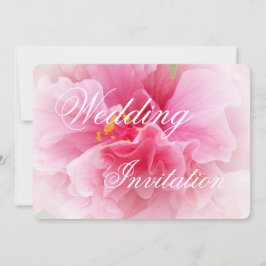 Convite Casamento de Design Floral Rosa