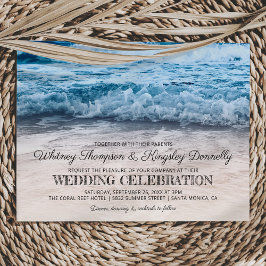 Convite Casamento de Destino à Beira da Praia