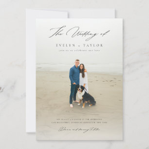 Convite Casamento de Destino com Código QR de Foto Simples