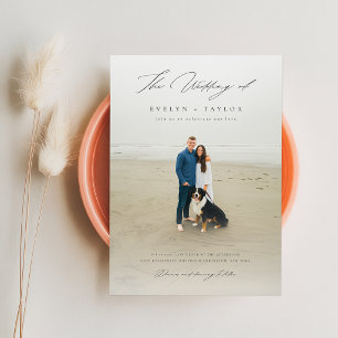 Convite Casamento de Destino com Código QR de Foto Simples