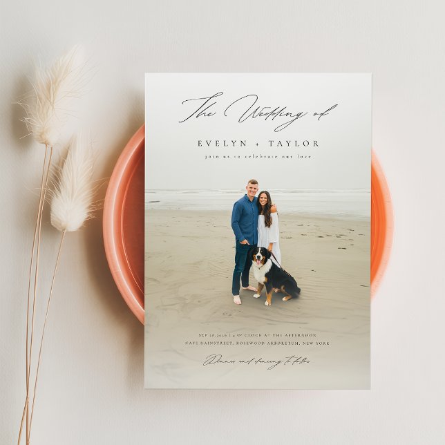 Convite Casamento de Destino com Código QR de Foto Simples (Criador carregado)